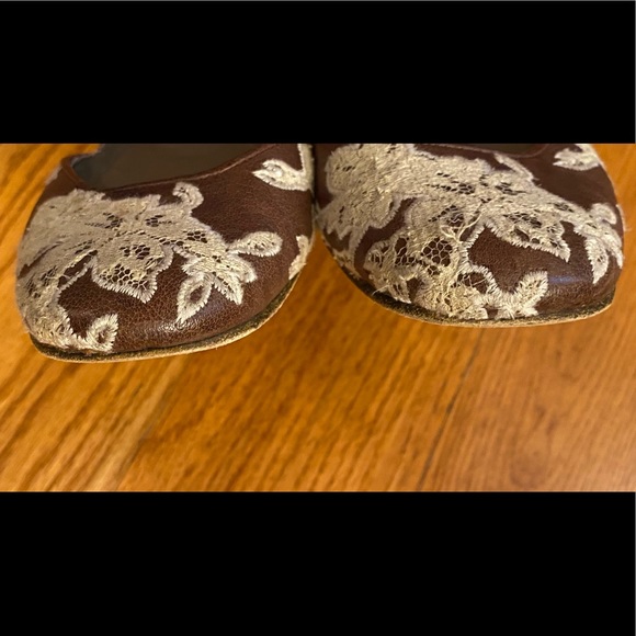 Valentino Garavani Lacy Flats, Brown - Picture 3 of 5